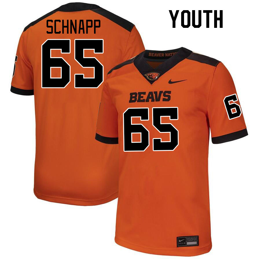 Youth #65 Thomas Schnapp Oregon State Beavers College Football Jerseys Stitched-Orange